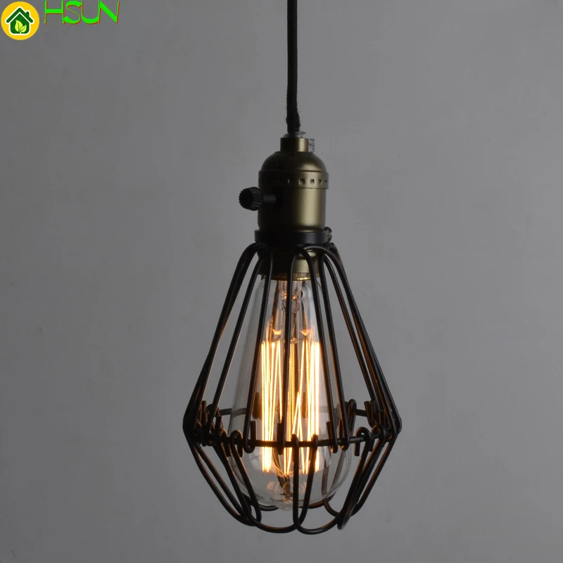 Wire DIY FRLED Lamp Cage Fashion Vintage Lampshade Industrial Lamp Guard Cage Lamp Shade Guard Classic Black Nordic Bulb Cover louis vuitton virgil abloh classic balloon cover книга