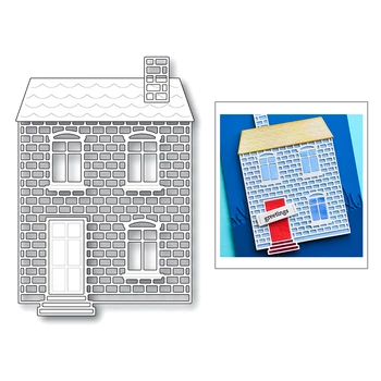 

Go Home 3D House Building 2020 New Metal Cutting Dies Stencils For DIY Scrapbooking Album Decorative Embossing Craft Dies Cut