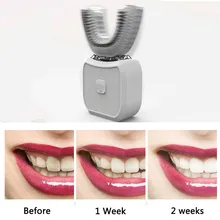 360 градусов электрическая щетка, интеллектуальная автоматическая звуковая электрическая зубная щетка, USB перезаряжаемая ультра звуковая u-образная форма, IPX7, Водонепроницаемая 30