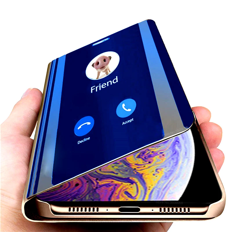Зеркальный флип-чехол для apple iphone 11 Pro XS Max XR X Coque, кожаный чехол-подставка для iphone 6 6S 7 8 Plus 10 Fundas