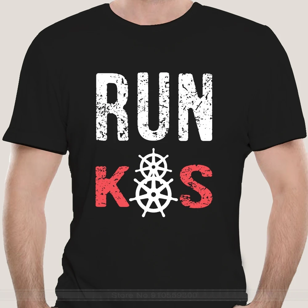 RUN k8s футболка kubernetes docker devops helm golang coderman linux unix admin Мужская брендовая teeshirt Летняя