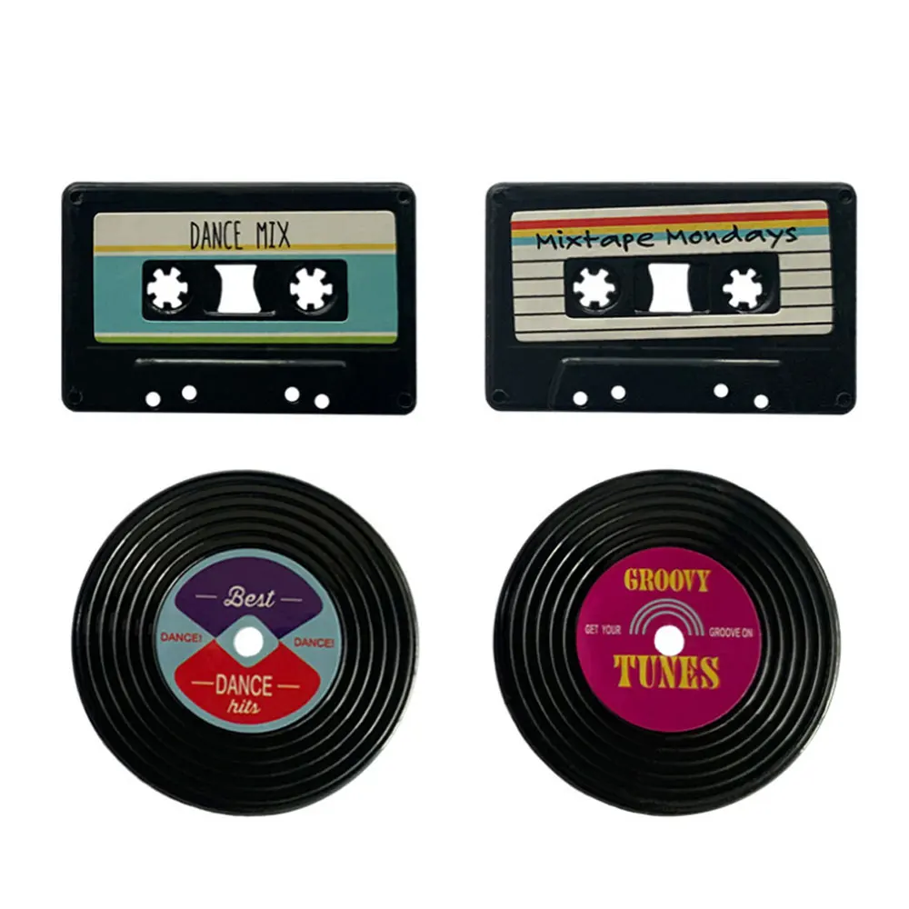 4-Piece Set Nostalgic Box Refrigerator Magnet Sticker Message Board