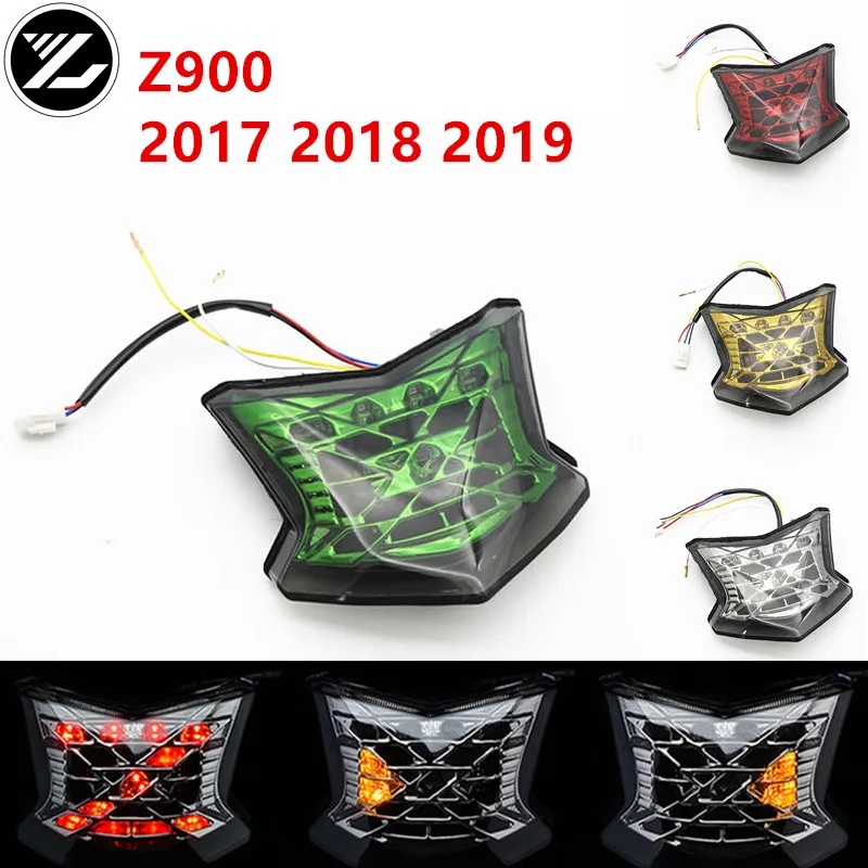 

Motocross LED Brake Tail Lights Red Amber Turn Signals Indicators Taillight For Kawasaki z900 Z650 2017-2018 Z650 NINJA650