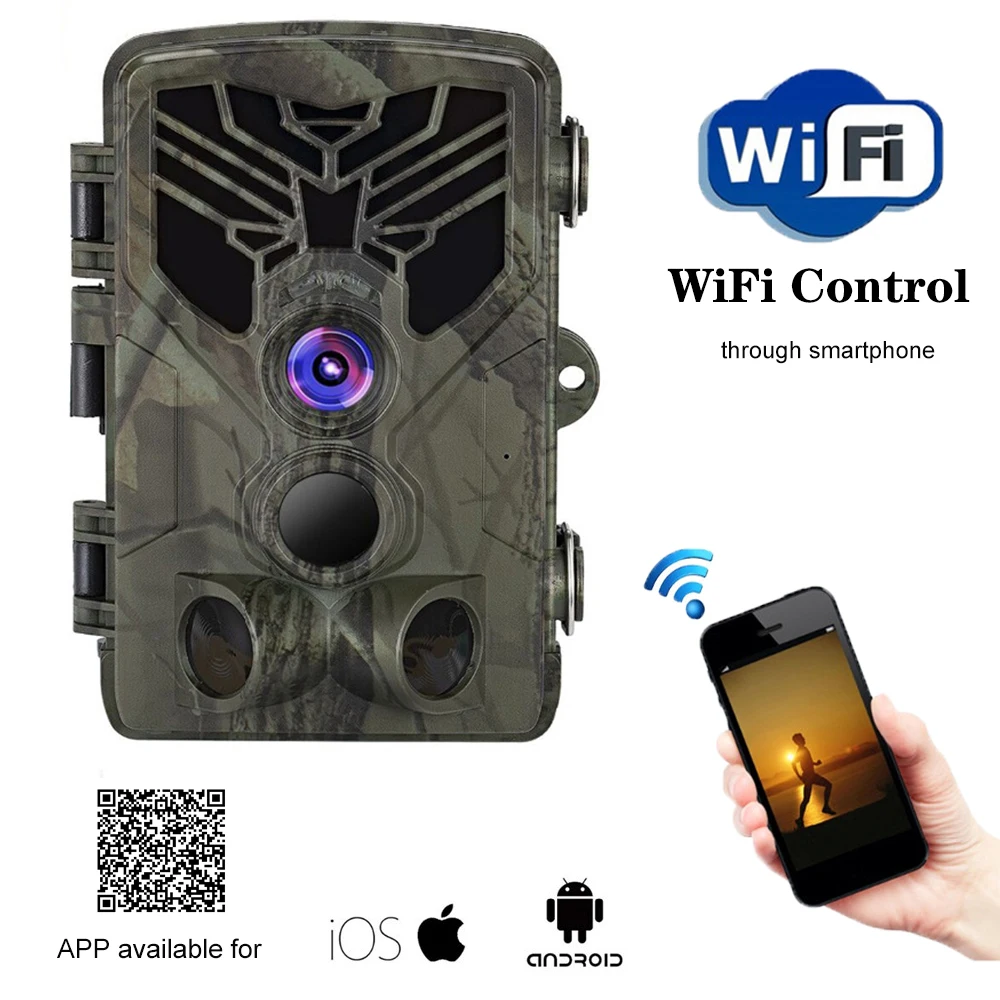 

Wifi Trail Game Camera 16MP 1080P Wireless Hunting Camera 940nm IR LED Night Vision Wild Camera APP Scouting Surveillance Camera