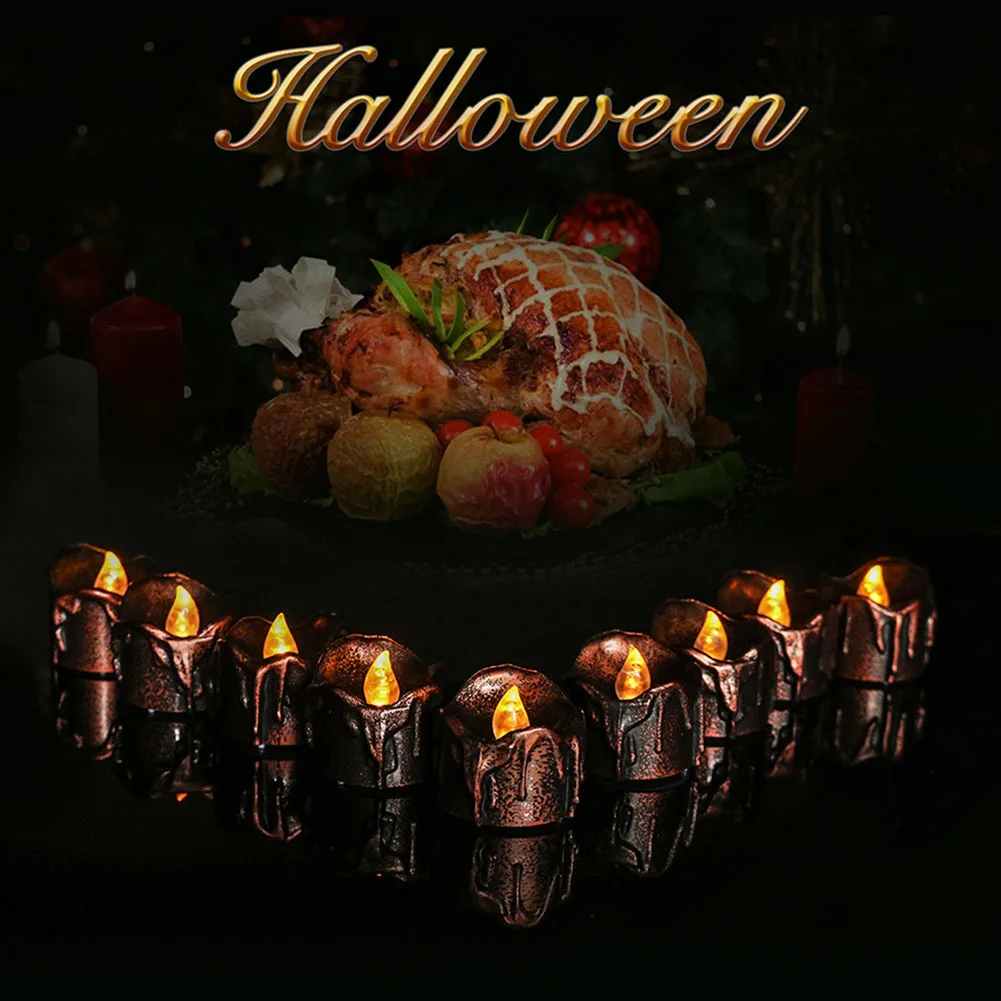 

12 Pcs Flameless Candles Lights LED Battery Operated Candles with Tears J8 #3