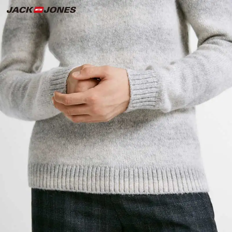 JackJones мужской шерстяной и мохеровый свитер пуловер Топ Мужская одежда 218425530