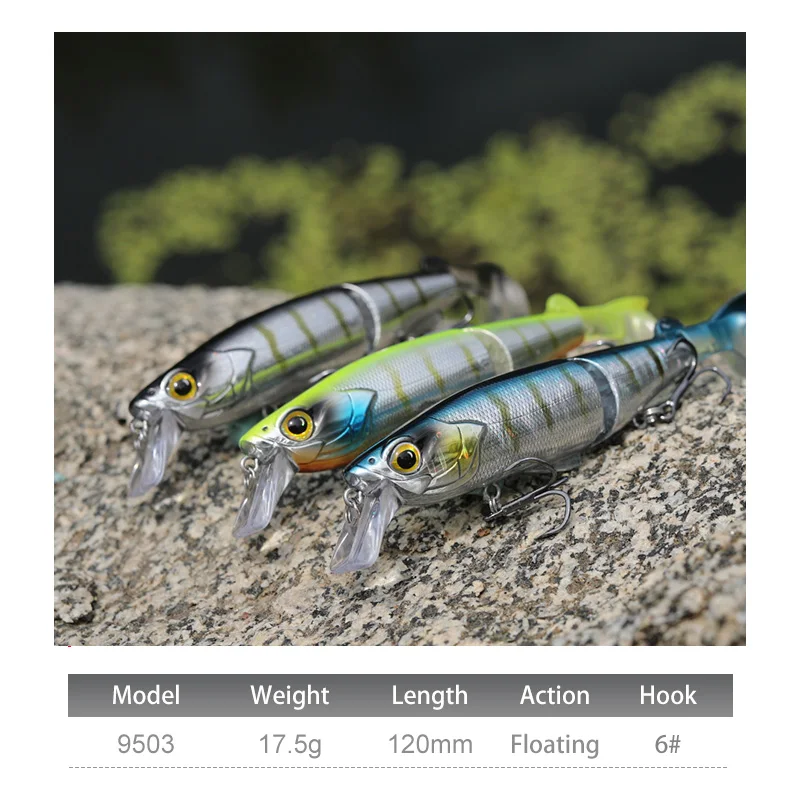 Kingdom BtForce Multi Jointed Fishing Lures 120mm Floating Surface Hard  Baits Minnow Swimbait Trout Wobblers Soft T-tail Lure