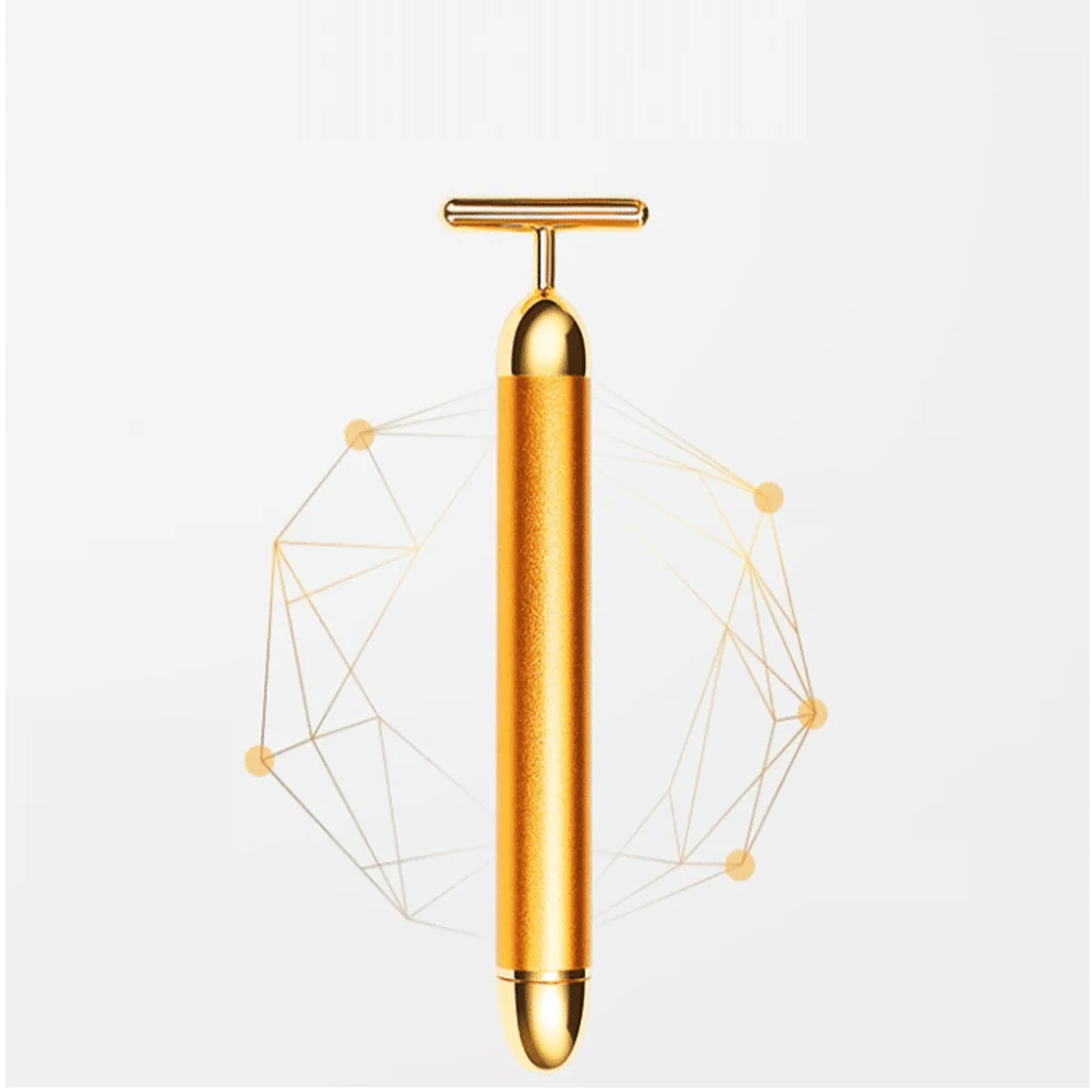 24k Gold Energy Beauty stick вибрирующий Укрепляющий и удаляющий морщины массажер для лица