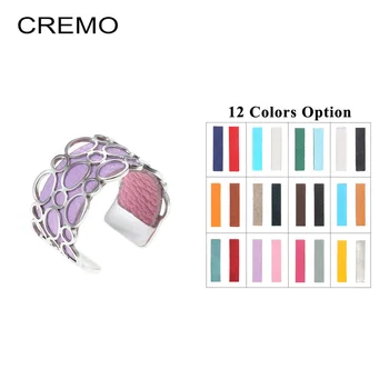 

Cremo Rings Argent Resizable finger rings for Women Bijoux homme stainless steel rings Reversible Leather Bague Femme