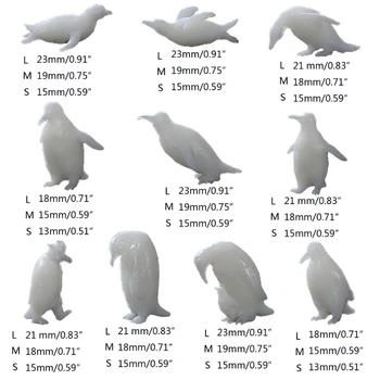 

10 Shapes Silicone Mini Penguin Modeling Resin Mold Landspace Fillings Resin Jewelry Fillings Resin Casting Art Crafts