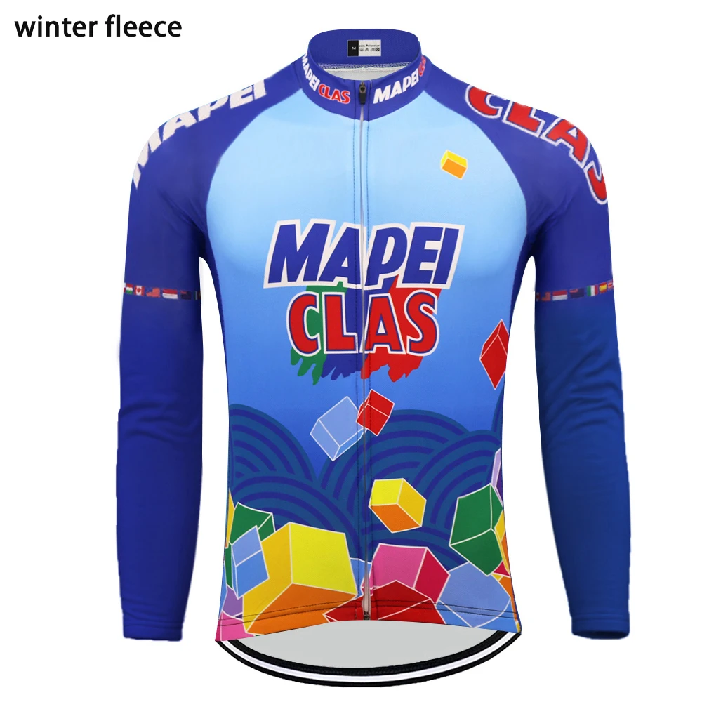 Mapei велокофты Зимние флисовые и без флиса мужские с длинным рукавом Теплые Одежда для велоспорта Майо ciclismo mtb