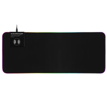 

RGB Mouse Pad USB Lighting Wireless Charging Function for Pc Laptop Wrist(800 x 300 x 4mm)
