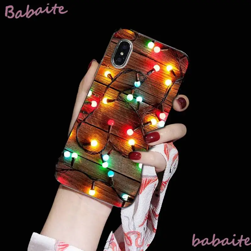 A6 Babaite Merry christmas зимний красивый светильник с узором чехол для телефона для iPhone 8 7 6 6S Plus X XS MAX 5 5S SE XR 11 11pro 11promax - Цвет: A6