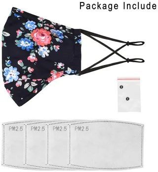 

Mouth Face Cover Cotton Dustproof Facemask Filter Reusable And Washable Protection Mouth Face Cover Cloth Shields Mascarillas