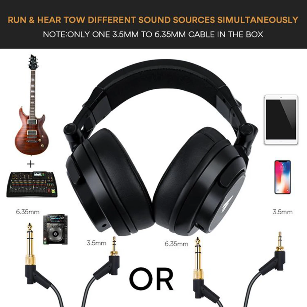 Maono profissional dj studio monitor fones de