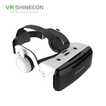 Capacete estereofônico do fone de ouvido do cartão de vr google dos vidros 3d da realidade virtual para o smartphone de ios android, rocker r57 de bluetooth