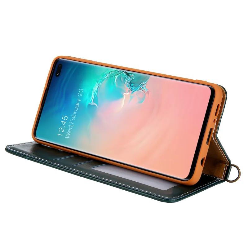 Для samsung Galaxy S10 S9 S8 Plus S7 Edge чехол из джинсовой кожи кошелек держатель для карт флип чехол для телефона для samsung Note 8 9 чехол