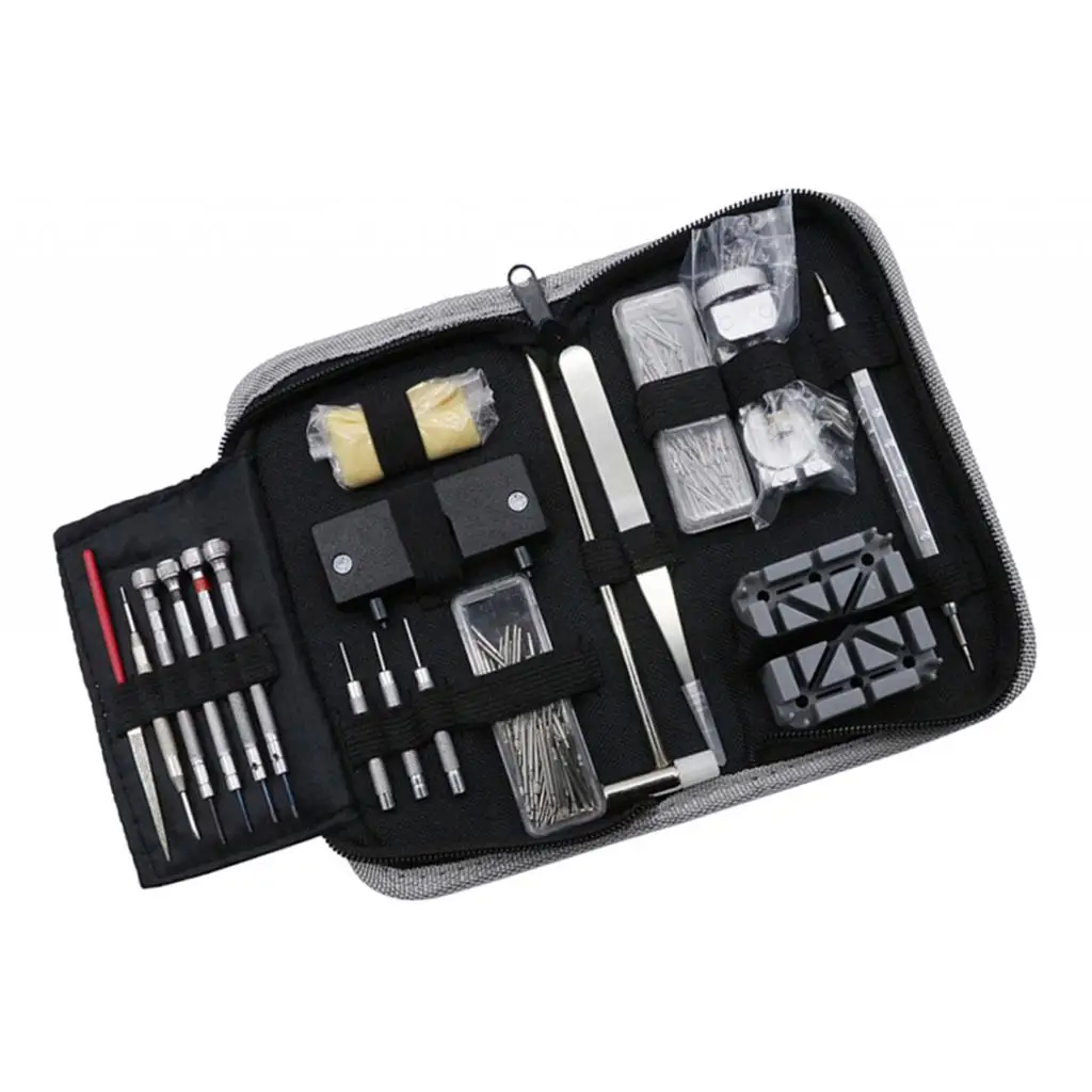 255x Professional Watch Repair Kit Cleaning Cloth Ear Batch Buckle Pins Set