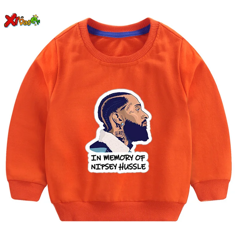 Детские свитшоты футболка для мальчиков и девочек «рэпер Lil Peep Nipsey Hussle» одежда в стиле хип-хоп модная Толстовка для маленьких девочек