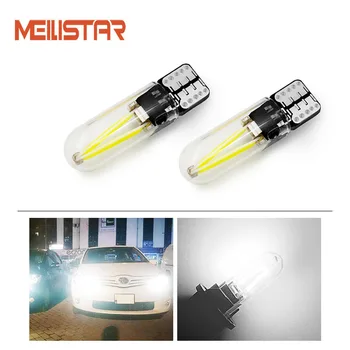 

2pcs T10 194 2825 WY5W W5W Filament Lights COB LED Crystal Wedge Car Parking Bulbs CANBUS NO ERROR DC 12V Car Reading Dome Lamp