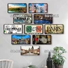 [SQ-DGLZ] Europe City License Plate Metal Sign Vintage Plaque Tin Sign Wall Decor For Bar Country Ireland/Paris/Prague Poster ► Photo 2/6