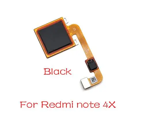 Домашний считыватель пальцев для Xiaomi Redmi Note 4 4X5 5A 3 Pro сканер отпечатков пальцев Главная кнопка гибкий кабель - Цвет: Note 4X Black