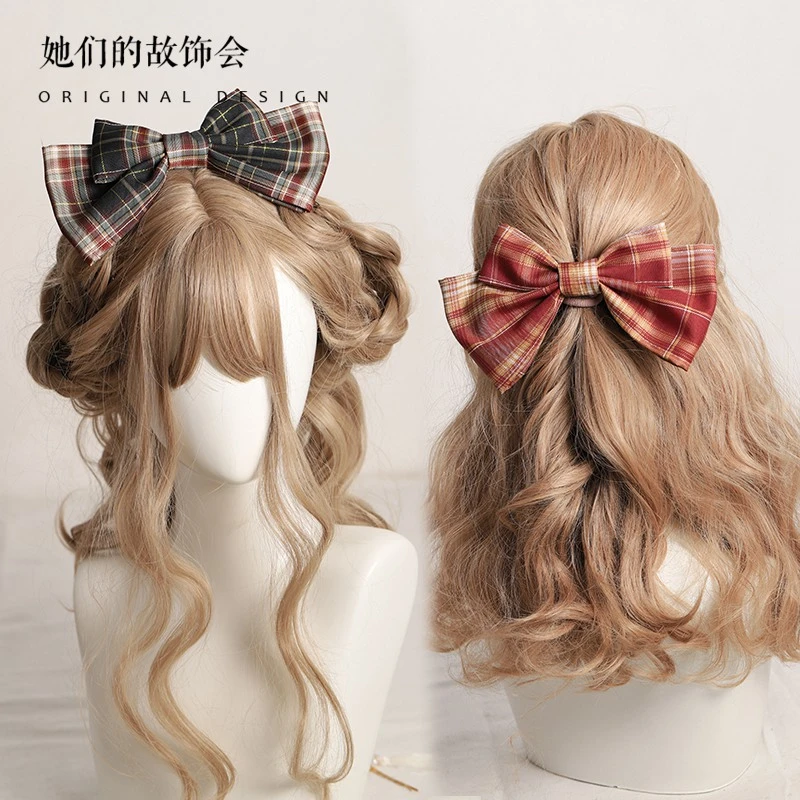 日本の弓のヘッドドレス ロリータの髪型 かわいいヘアクリップ 女の子のための甘いヘアピン コスチューム アクセサリ Aliexpress