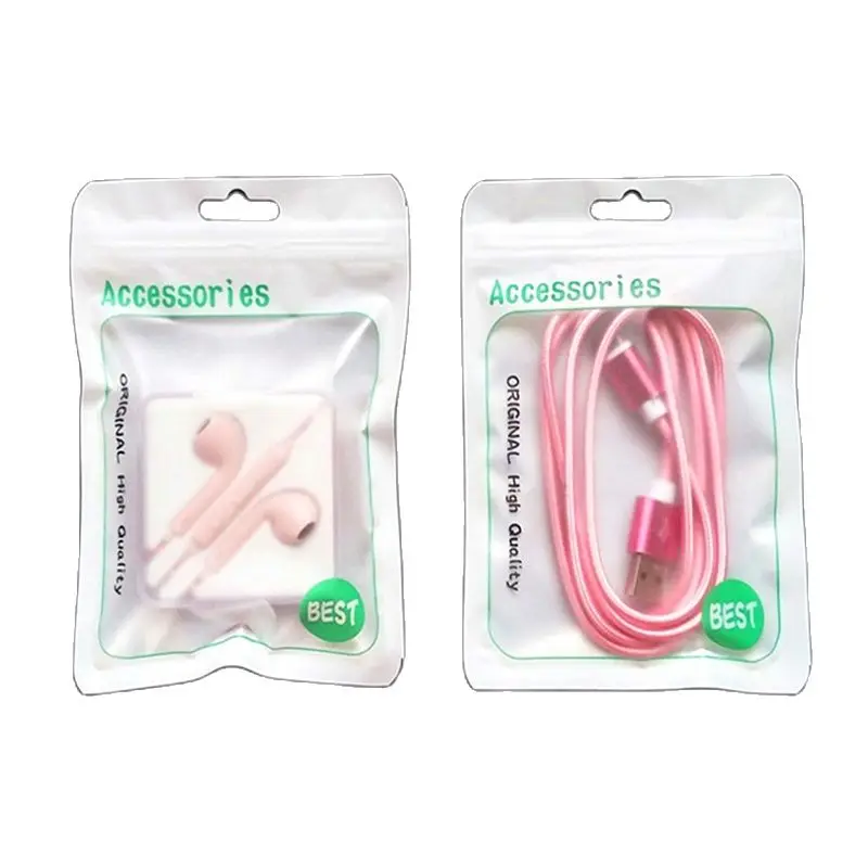 100pc 10.5*15cm  ziplock plastic bag cable bag zipper Plastic Packaging bag Gifts Small adorn article accessories packing bag 5