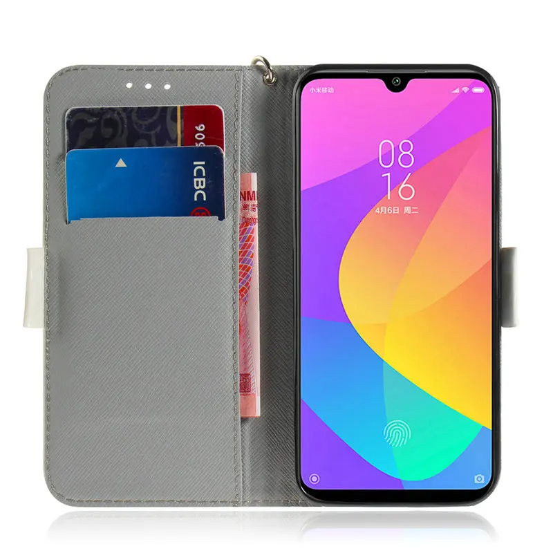 6,39 ''mi 9 Lite 9 Lite защитный чехол для Funda Xiaomi mi 9 Lite Fone чехол 3D милый чехол-кошелек с рисунком mi 9 Lite mi 9 Lite