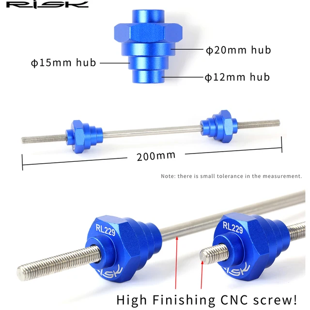 위험 RL229 자전거 자전거 허브 스루 액슬 어댑터 어댑터 휠 Truing 스탠드 12/15/20mm 허브 수리 도구