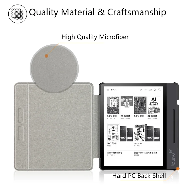 New Arrival cover for Tolino Vision 7'' Inch 2019 Protective Magnetic E-reader Cover Case for Tolino Vision 5