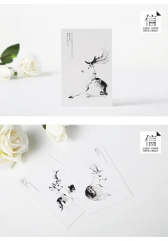 

Lovers Letter Postcard "Mystery Deer" Collection Art Lenticular Recycled Recordable 143*93mm 30pcs