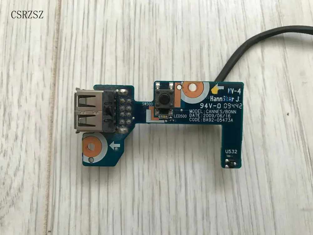 

Original For Samsung R620 R518 R720 R520 R522 Port Switch Power Button USB Board Cable BA92-05473A