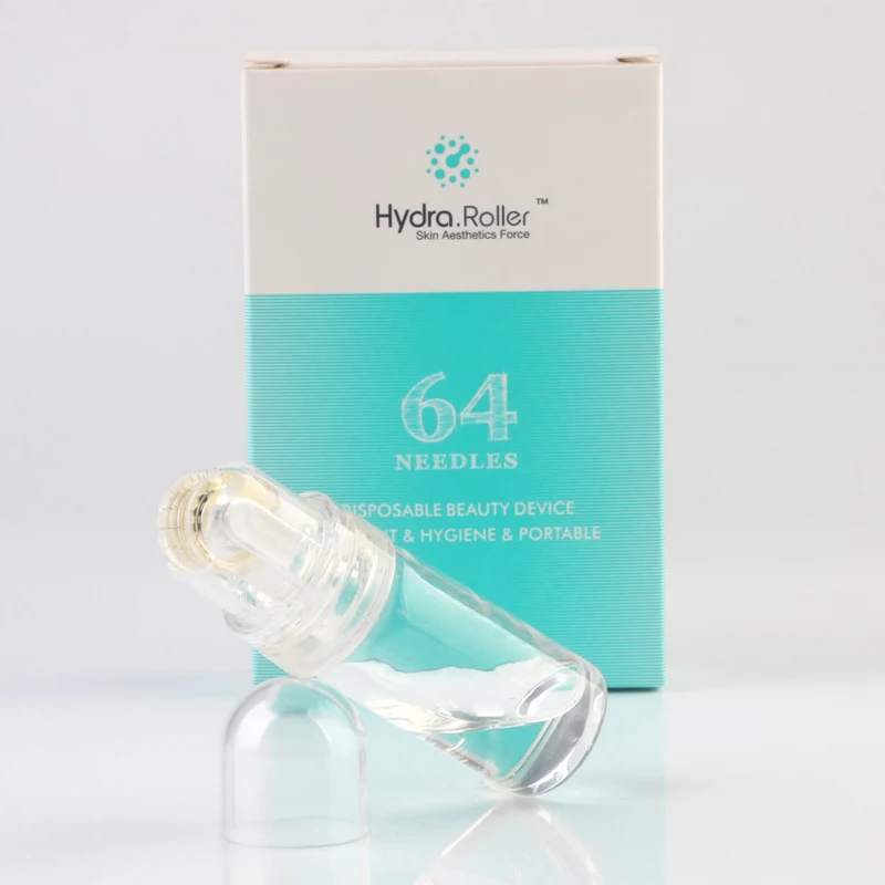 Agulha titanium do ouro 64 dos cuidados com a pele do rolo da micro agulha de 10 pces hydra para a remoção do enrugamento do levantamento da cara