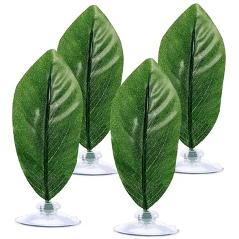 

Betta Bed Leaf Hammock, Used for Betta Fish, Plant Leaf Pad, Used for Fish Breeding, 4 Pieces