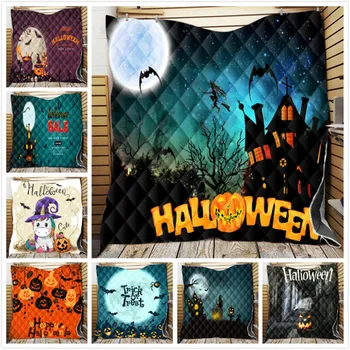 

Custom DIY Blanket for Bed Halloween Sugar Skull Pattern Throw Blanket Portable Soft Blanket Warm Sofa Bed Sheets