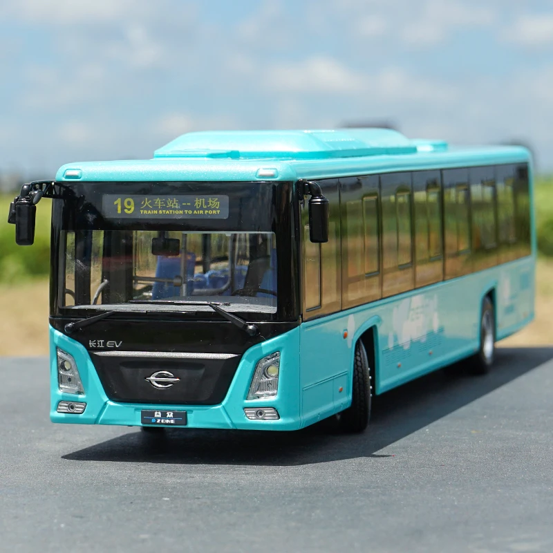 Оригинальная фабрика 1:32 литые под давлением модель автобуса Changjiang E zone с лампой