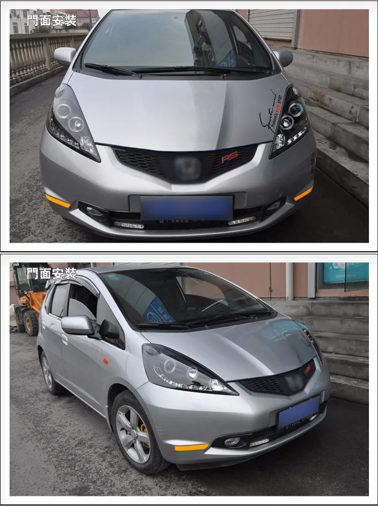 Автомобильный стайлинг фары для Honda Fit Jazz фары 2008-2012 светодиодный ангельские глазки двойные линзы би ксенон hid Высокий Низкий Луч Фары