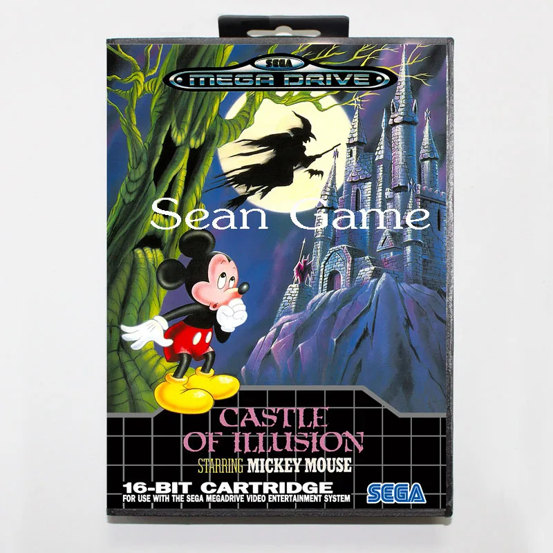 Игровая карта Elevata prestazione 16 Bit MD для sega Mega Drive замок иллюзии/EU чехол с розничной коробкой