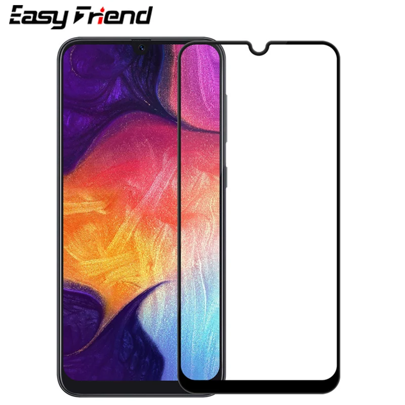 

For Samsung Galaxy A10 A20 A30 A40s A50 A70 A80 A90 Screen Protector Black Protective Film Guard Full Cover Glue Tempered Glass