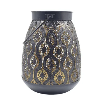 

Solar LED Light Wrought Iron Hanging Garden Lamp Outdoor Waterproof Courtyard Landscape Light Villa Decorative Latern