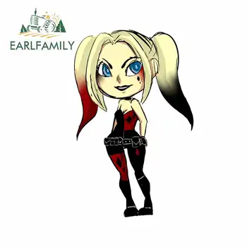 

EARLFAMILY 13cm x 8.4cm For Harley Quinn Personality Creative Car Stickers Waterproof Decal Scratch-proof For JDM SUV RV