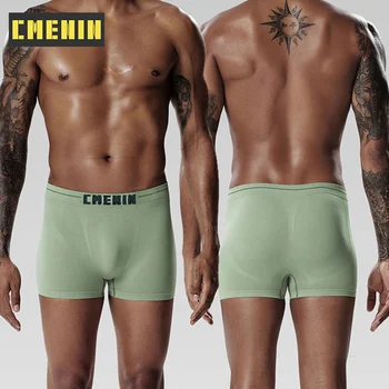 

New Brand Breathable Sexy Men Underwear Seamless Boxer Shorts Patchwork Underware Cotton Mens Boxershorts Underware Boxers CM001