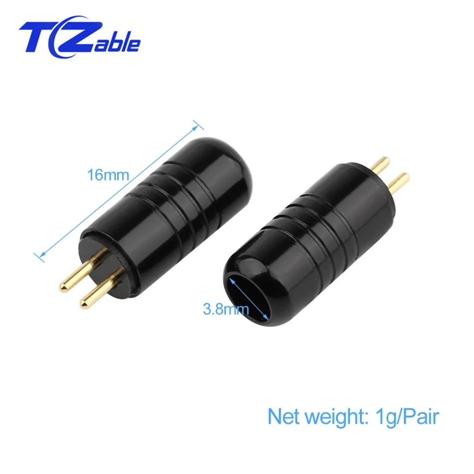 DIY 0 78mm Earphone Pins Plug For JH JH16 JH11 Pro Audio Adapter Solder Wire Connector Headphone Jack Black Silver Gold Plated