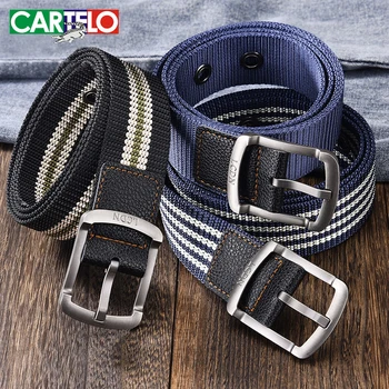 

CARTELO Men Belt Army Belts Adjustable Belt Men Outdoor Travel Tactical Waist Belt with 120cm 100cmbuckle pants belt canvas