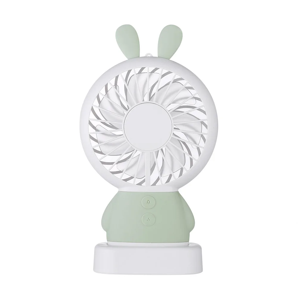 Draagbare Oplaadbare мини ручной вентилятор для наружного Kantoor Creatieve Koelventilator Led Nachtlampje - Цвет: Зеленый