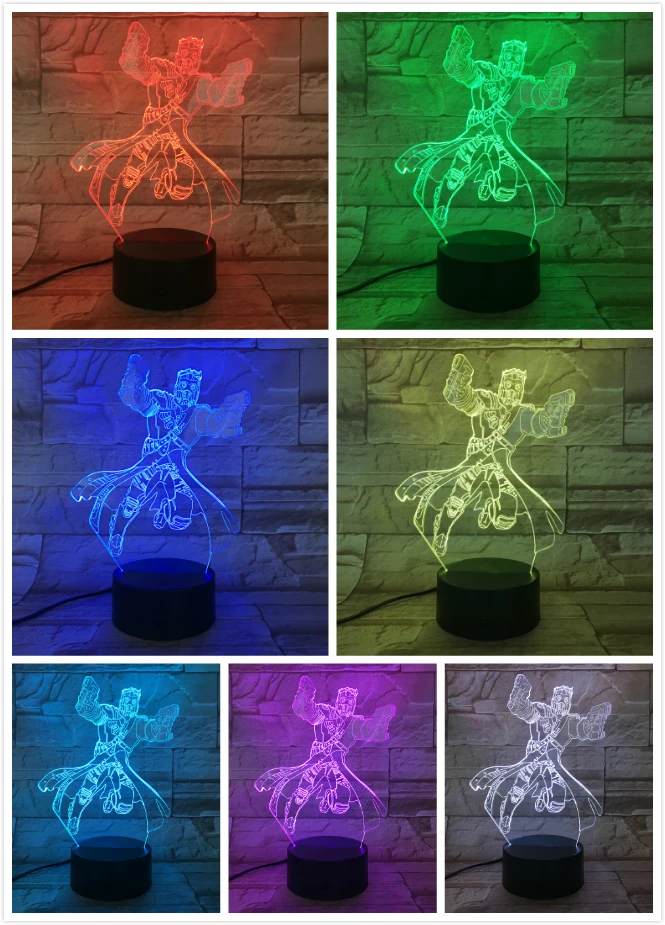 3D Lamp Marvel Guardians of the Galaxy Superhero Drax the Destroyer Gamora Star-Lord Rocket Raccoon Groot 3D LED Night light