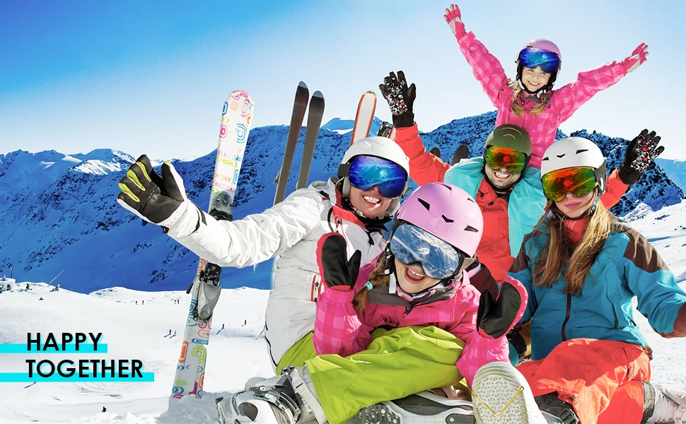 Женские лыжные очки, двухслойные, UV400, анти-туман, большая Лыжная маска, очки для катания на лыжах, солнцезащитные очки для мужчин, очки для сноуборда