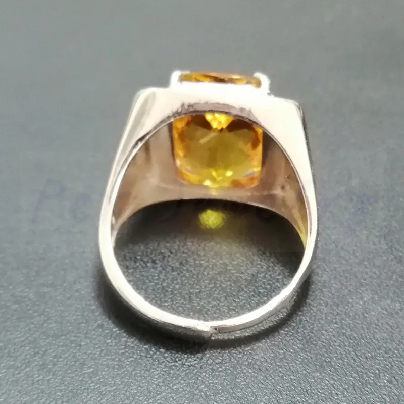 Мужское кольцо с натуральным цитрином,, 925 пробы silver12ct, большой драгоценный камень для мужчин или wo мужчин, хорошее ювелирное изделие# R982602