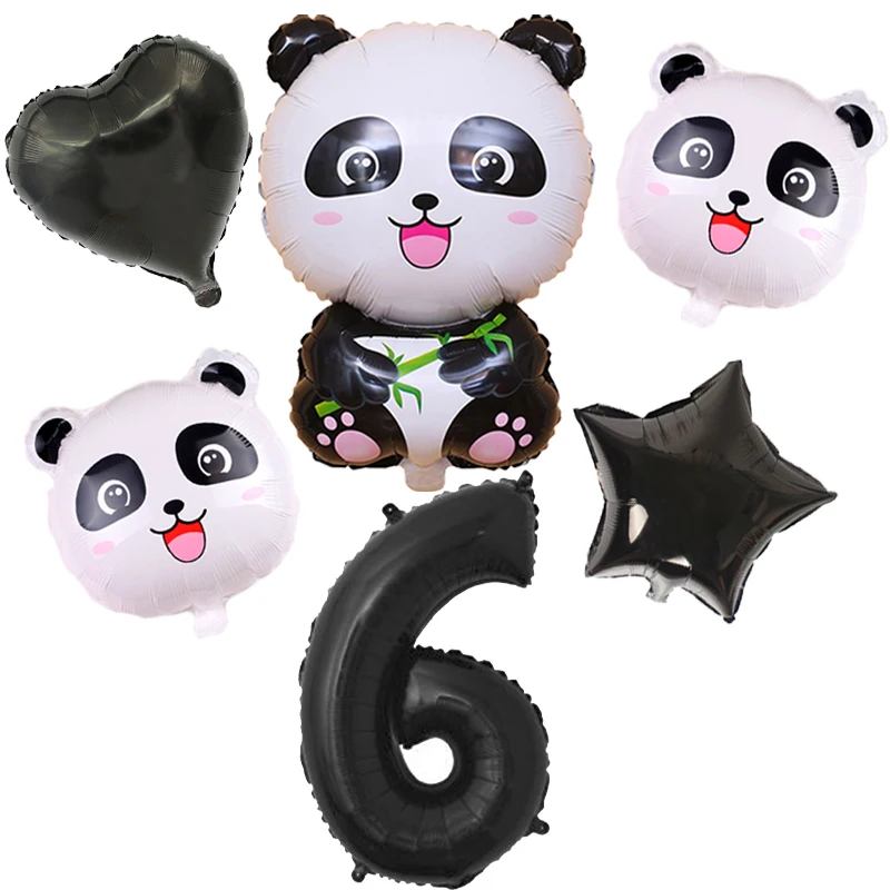 Panda Theme Birthday Party Decorations Kids Disposable Tableware Set Plate Napkin Baby Shower Favors Cartoon Panda Balloon